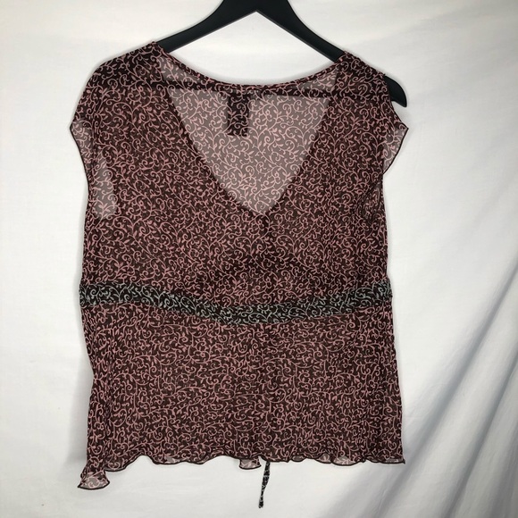 Jonathan Martin Studio sheer blouse Top - Picture 7 of 7